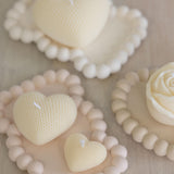 Woven Pattern Heart Candle