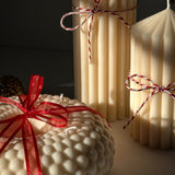 Ribbed Pillar Candle